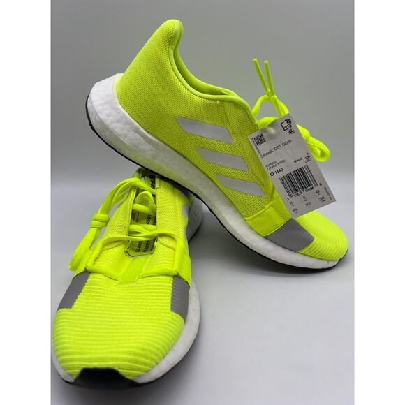 adidas Men's Senseboost GO Running Shoes Neon/Yellow Sneakers EF1580 Size 8.5 - Picture 6 of 13